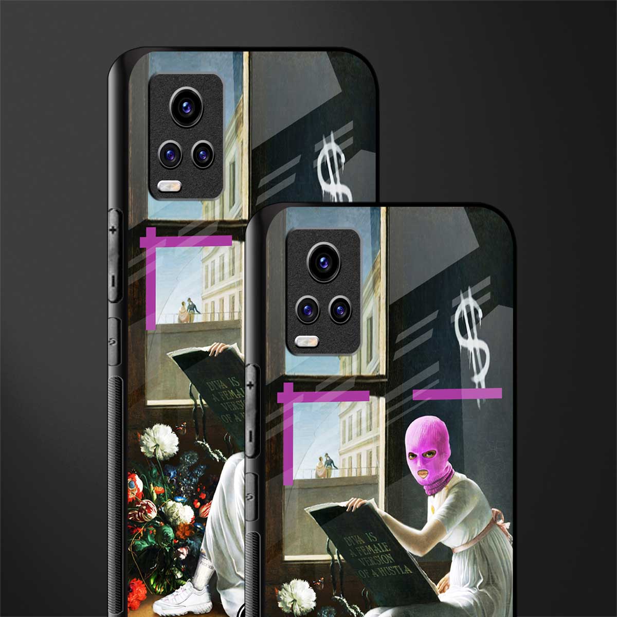 dope diva glass case for vivo v20 image-2