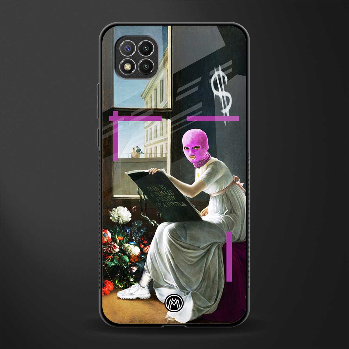 dope diva glass case for poco c3 image