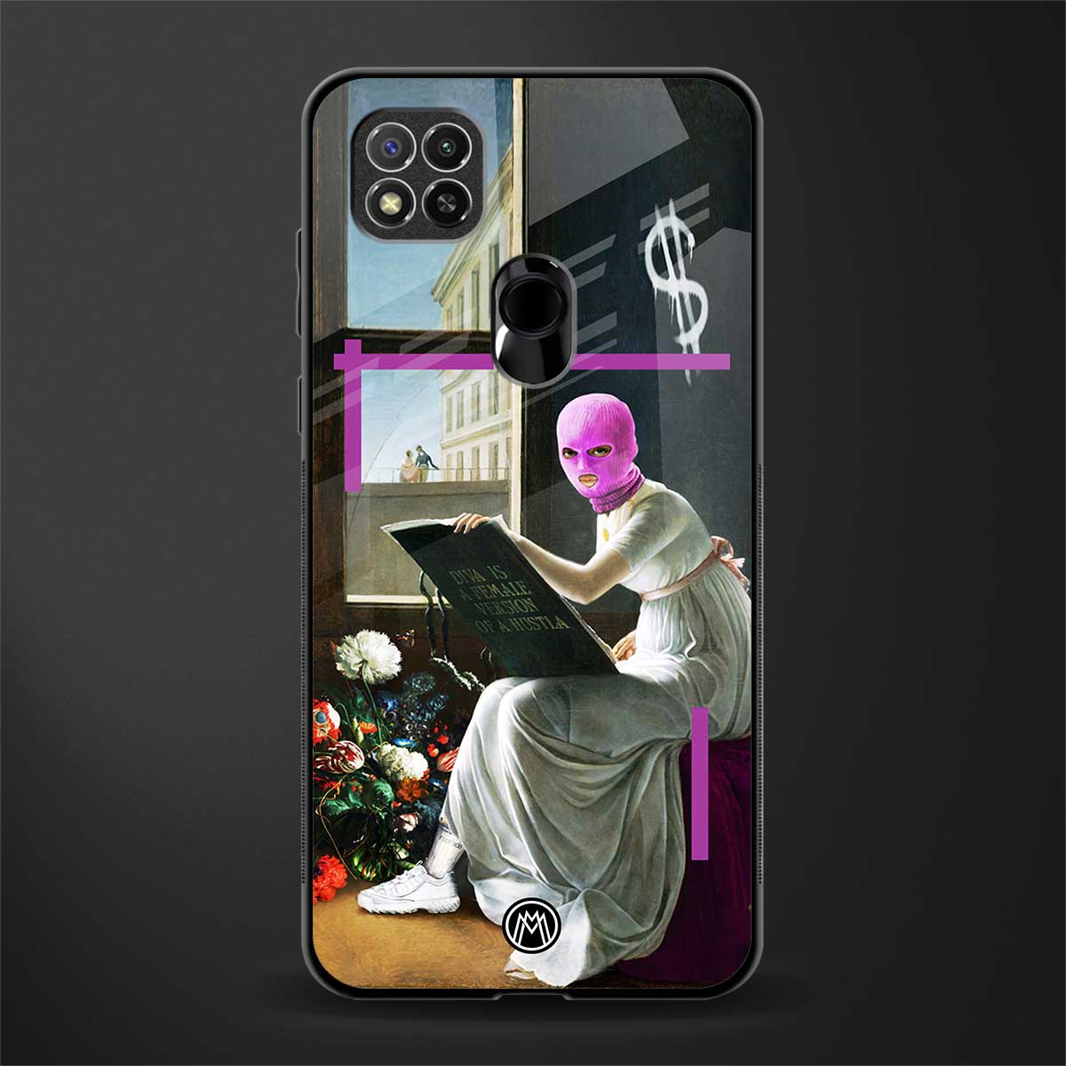 dope diva glass case for redmi 9c image