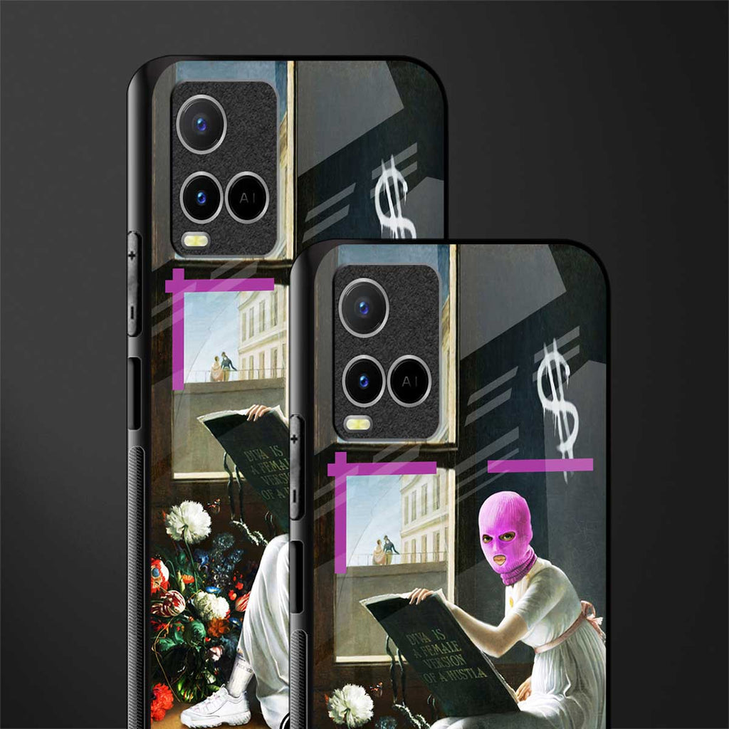 dope diva glass case for vivo y21s image-2