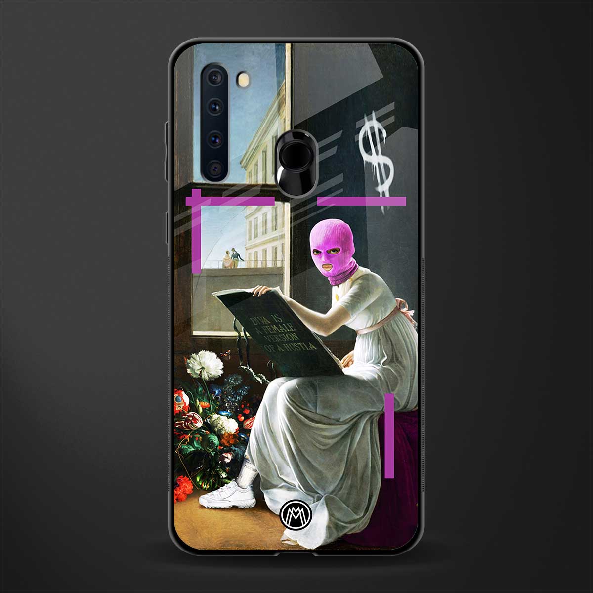 dope diva glass case for samsung a21 image