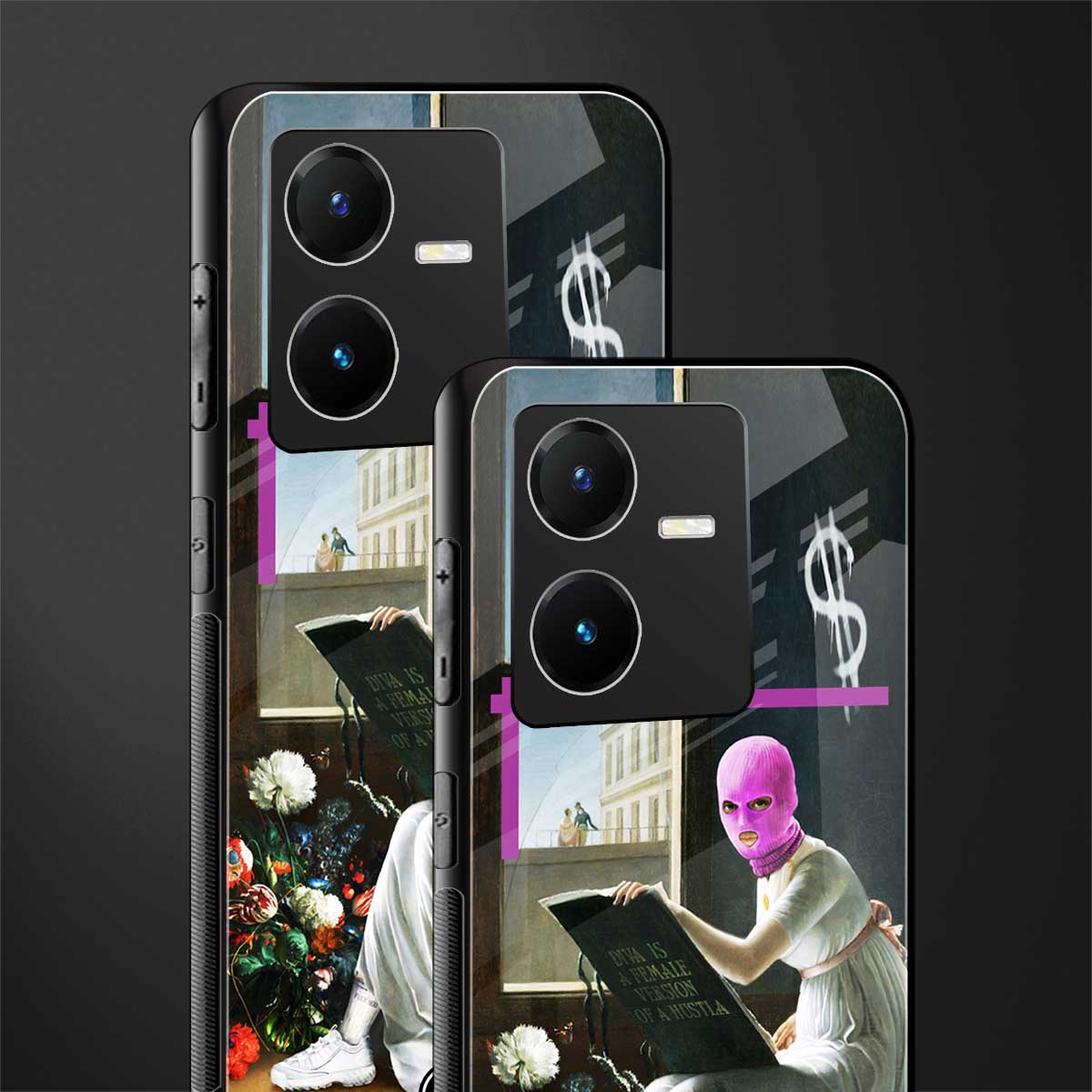 dope diva back phone cover | glass case for vivo y22
