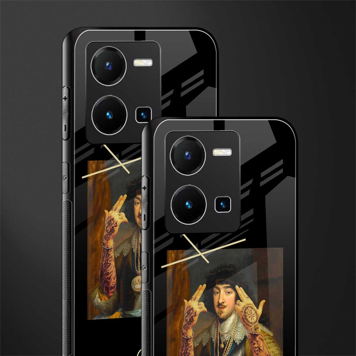 dope napoleon back phone cover | glass case for vivo y35 4g