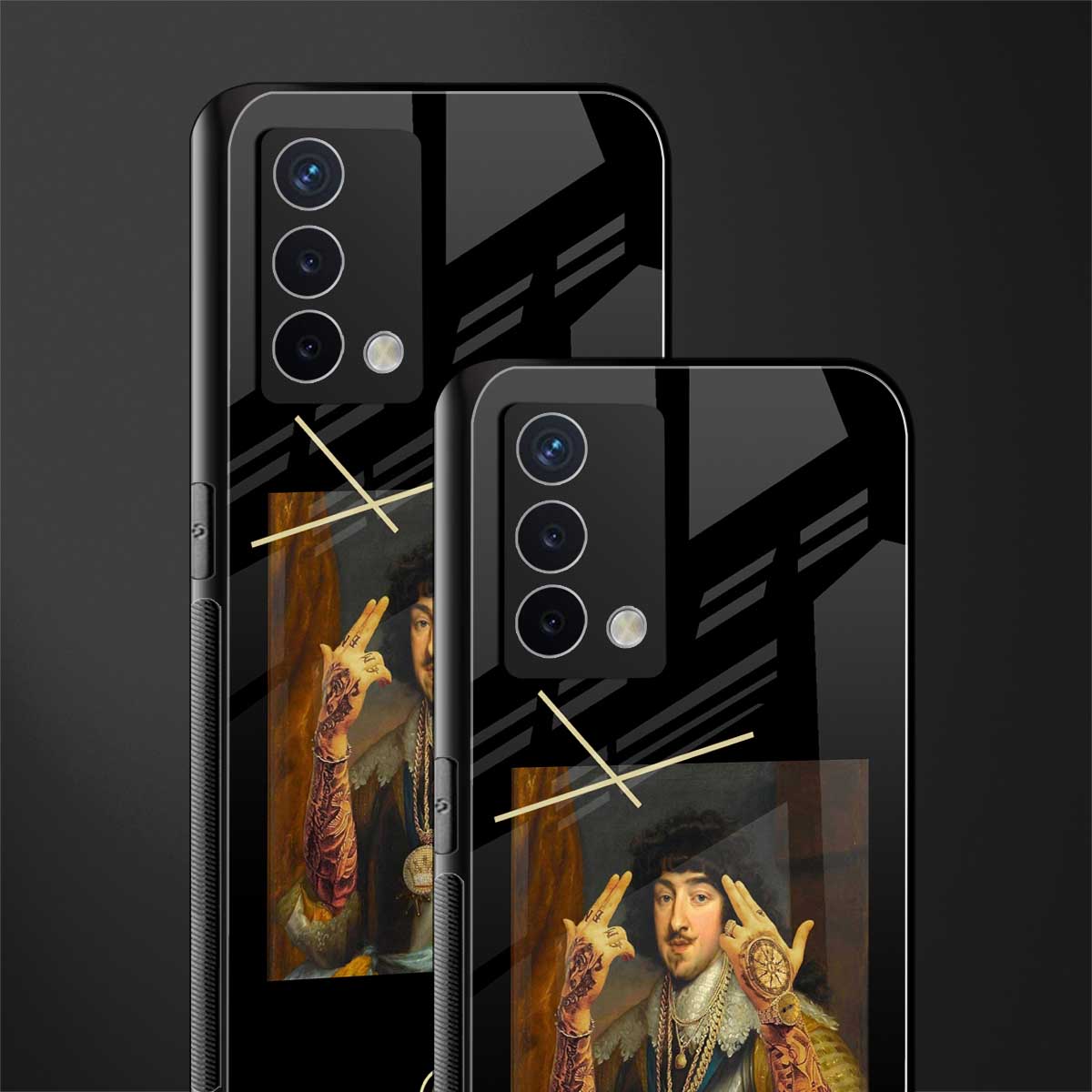 dope napoleon back phone cover | glass case for oppo a74 4g