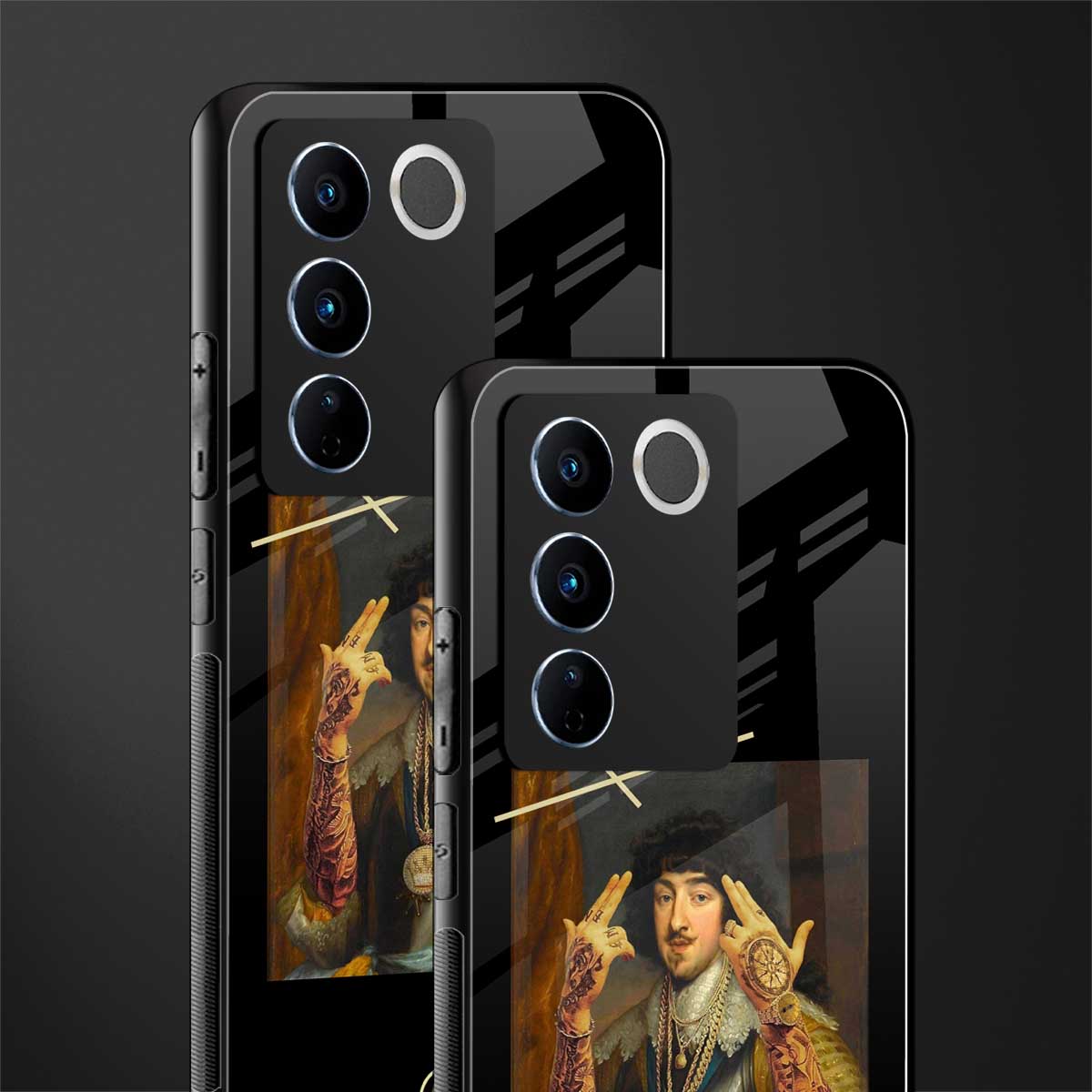 dope napoleon back phone cover | glass case for vivo v27 pro 5g