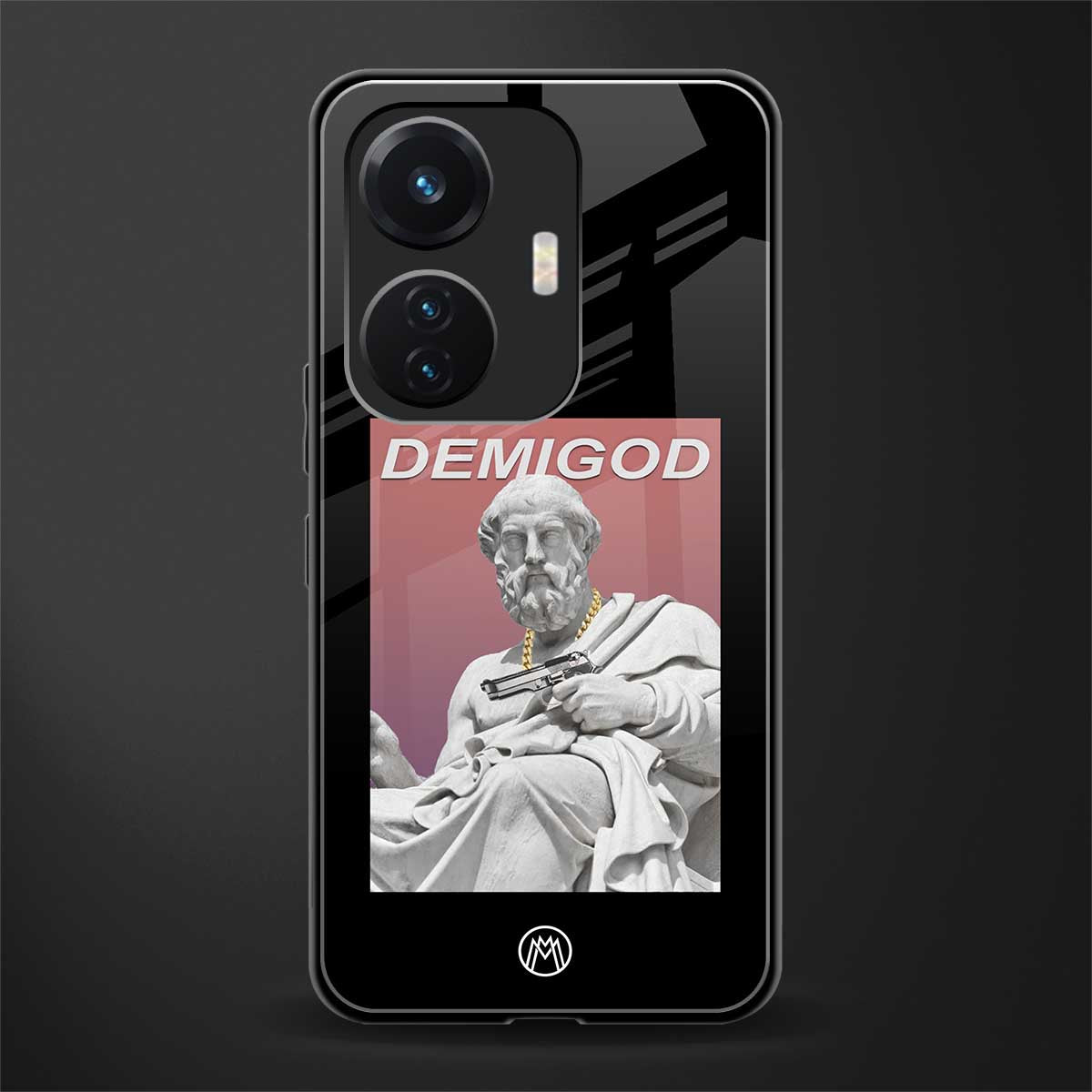 dope socerates back phone cover | glass case for vivo t1 44w 4g