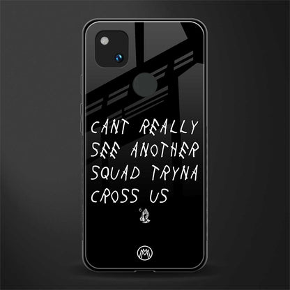 dope squad back phone cover | glass case for google pixel 4a 4g