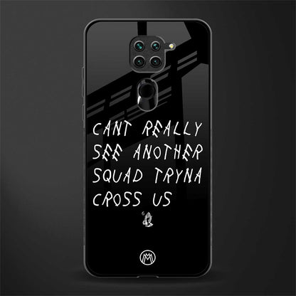 dope squad glass case for redmi note 9 image