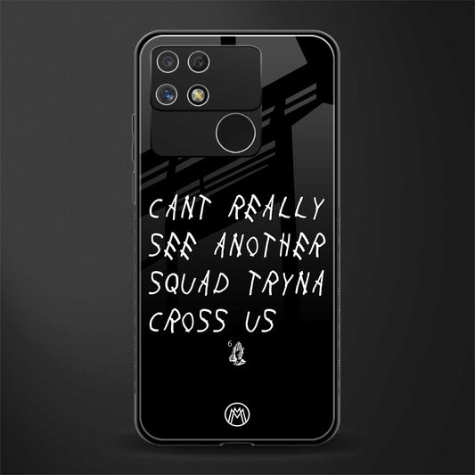 dope squad back phone cover | glass case for realme narzo 50a