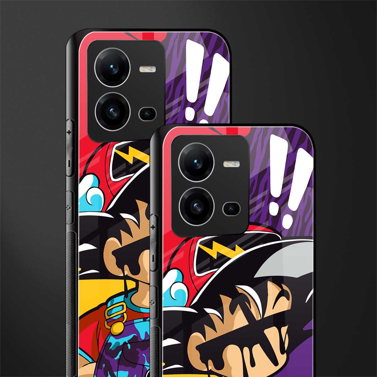 dragon ball z art back phone cover | glass case for vivo v25-5g