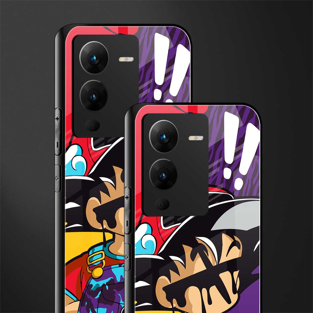 dragon ball z art back phone cover | glass case for vivo v25 pro 5g