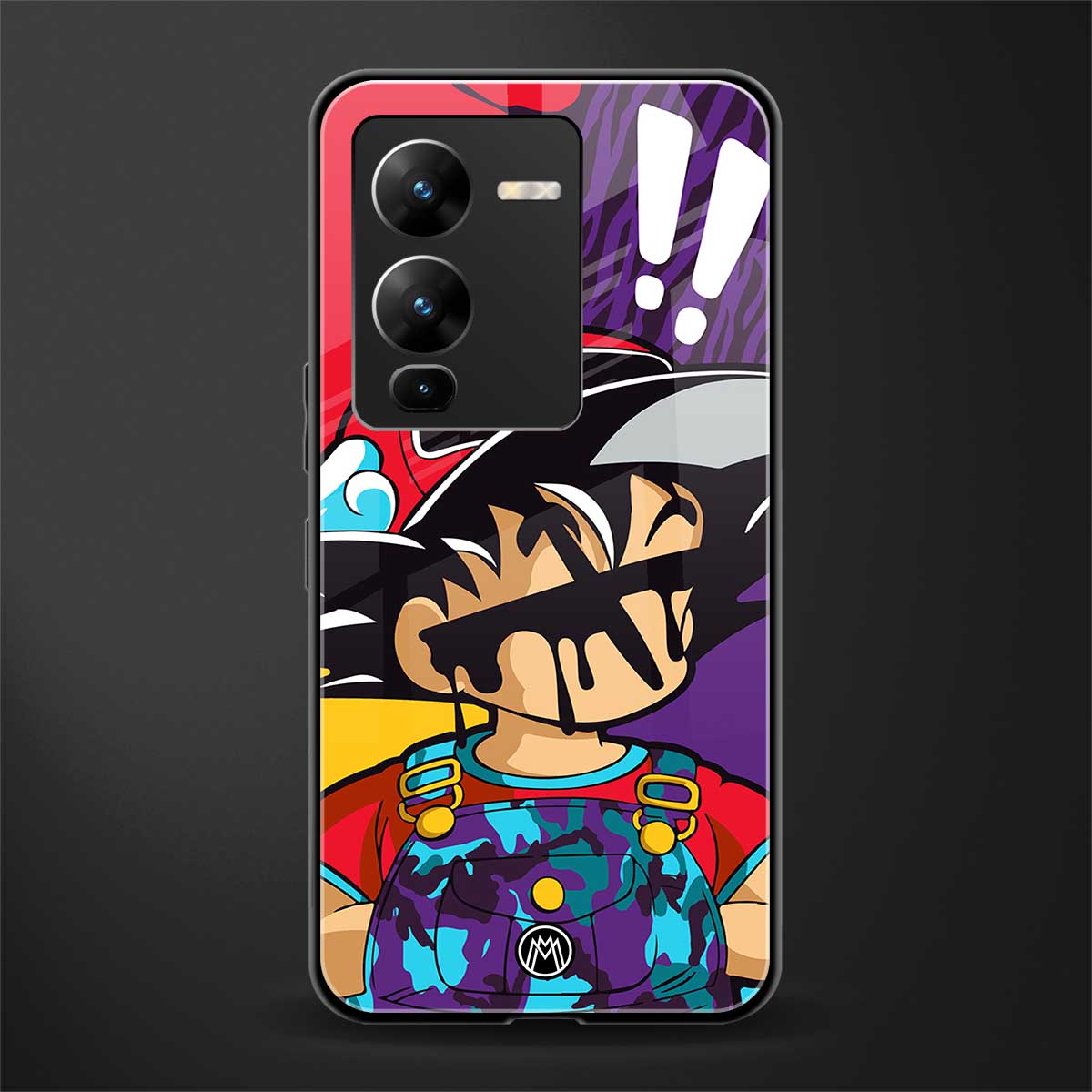 dragon ball z art back phone cover | glass case for vivo v25 pro 5g