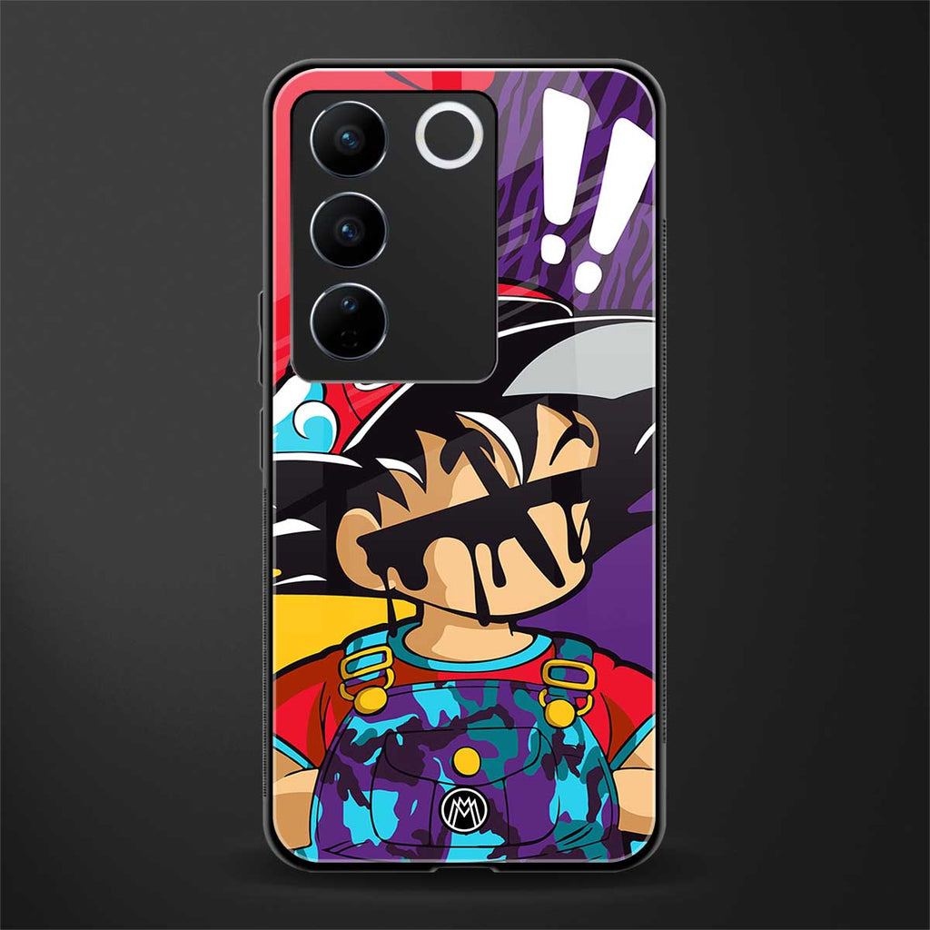 dragon ball z art back phone cover | glass case for vivo v27 pro 5g