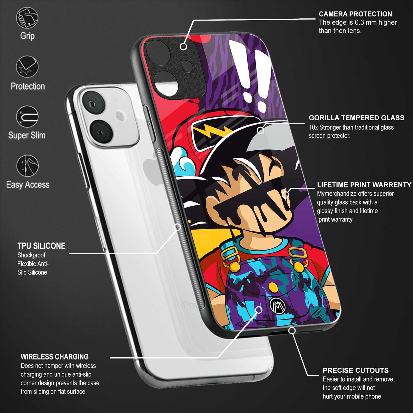dragon ball z art phone cover for iphone x