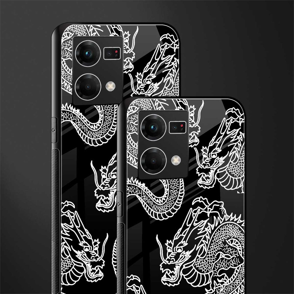 dragons back phone cover | glass case for oppo f21 pro 4g