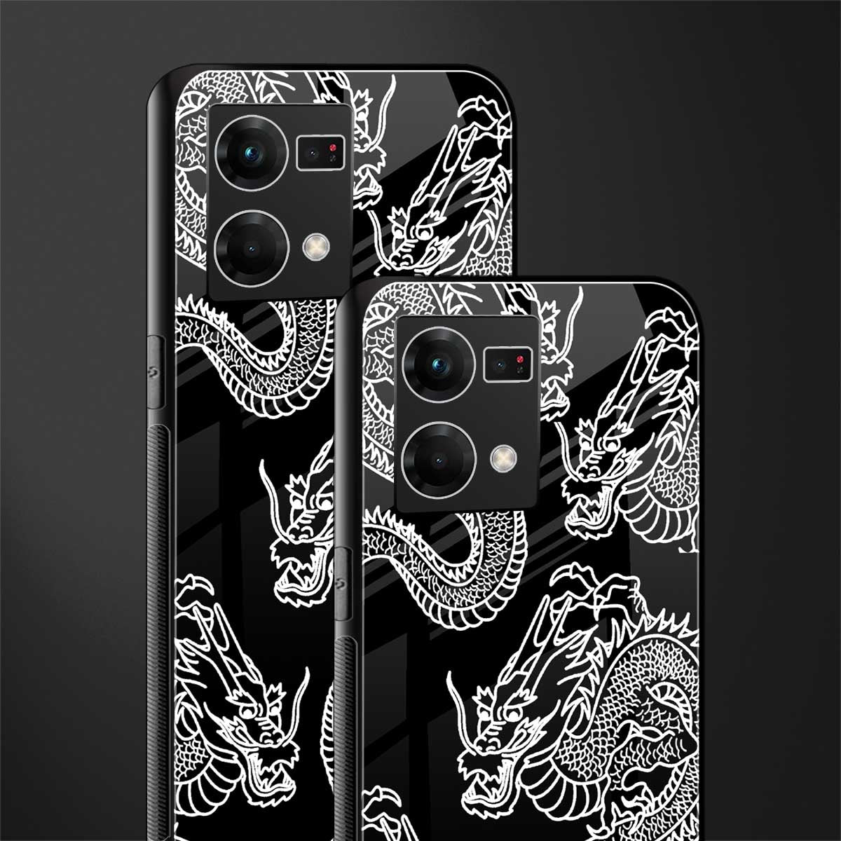 dragons back phone cover | glass case for oppo f21 pro 4g