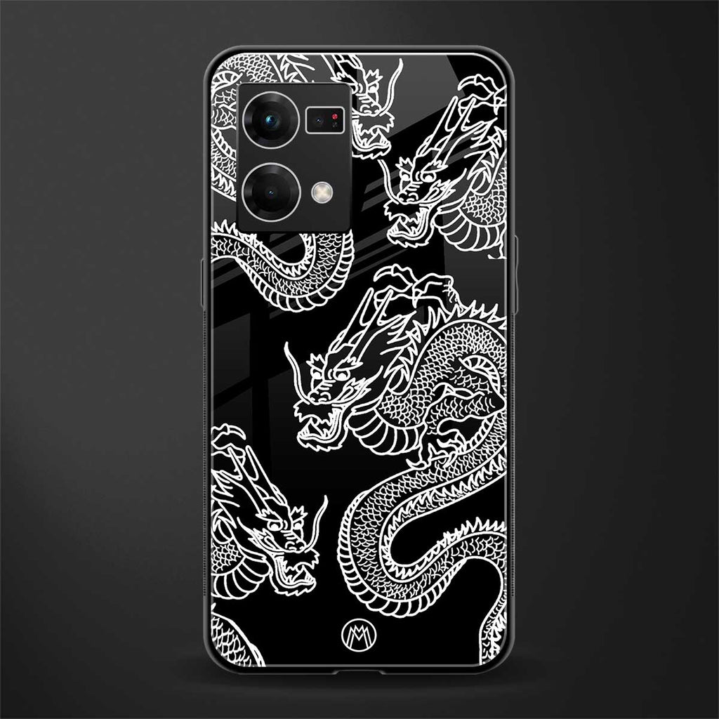 dragons back phone cover | glass case for oppo f21 pro 4g