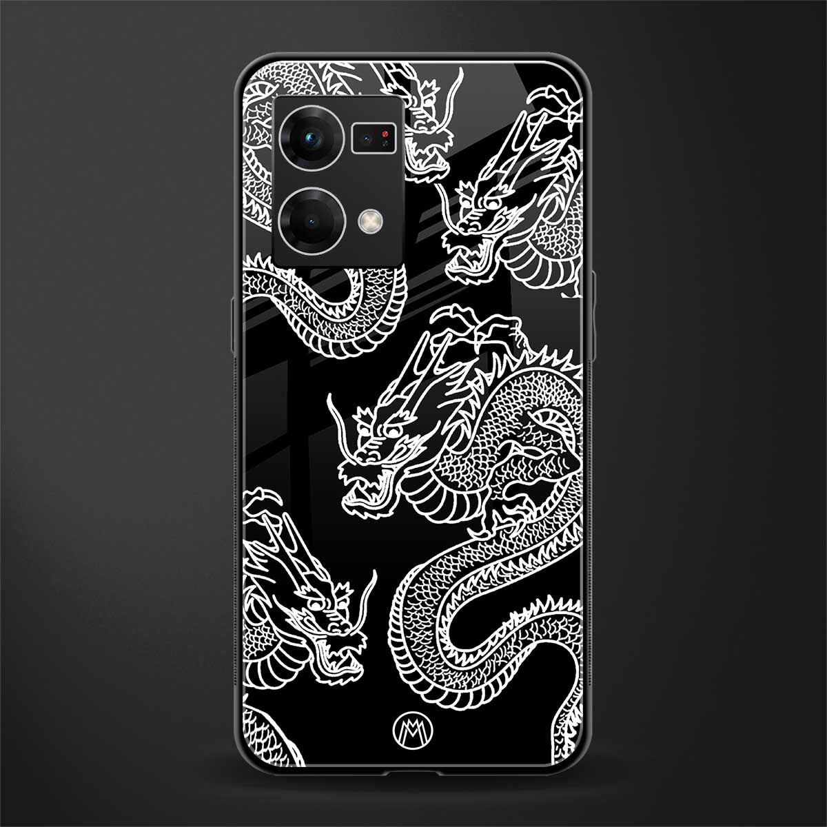 dragons back phone cover | glass case for oppo f21 pro 4g