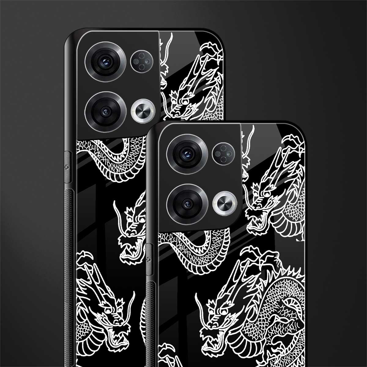 dragons back phone cover | glass case for oppo reno 8