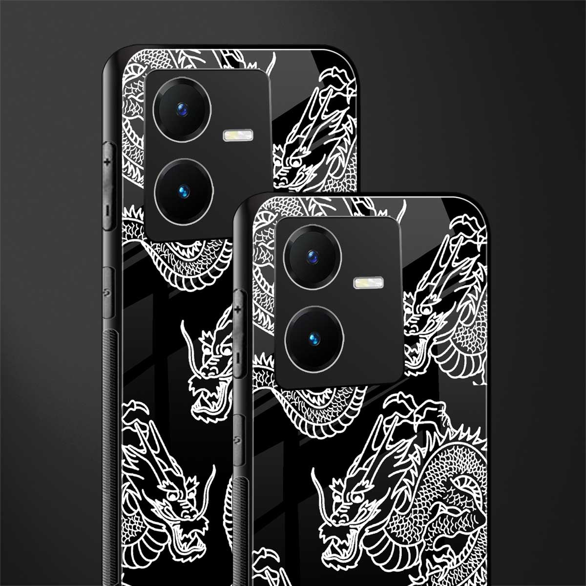 dragons back phone cover | glass case for vivo y22