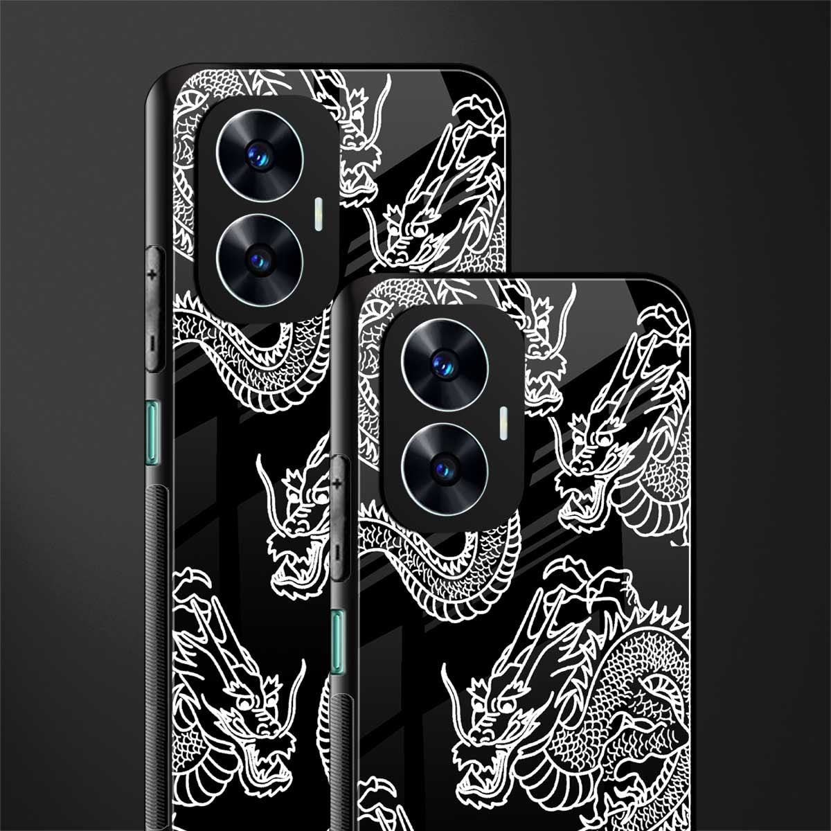 dragons back phone cover | glass case for realme c55
