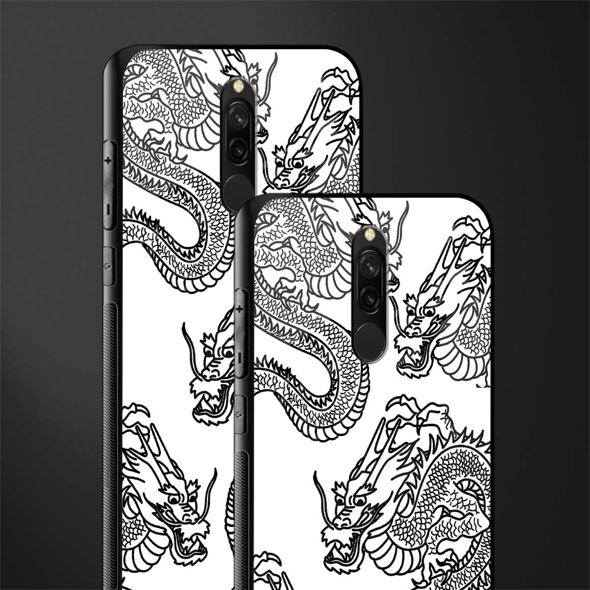 dragons lite glass case for redmi 8 image-2