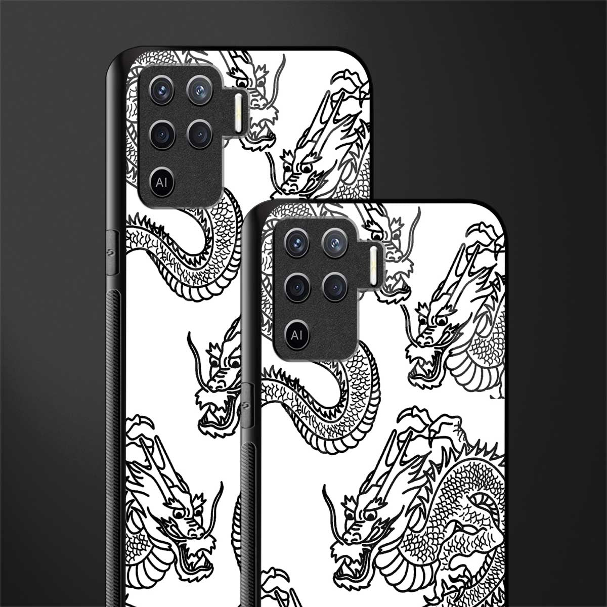 dragons lite glass case for oppo f19 pro image-2