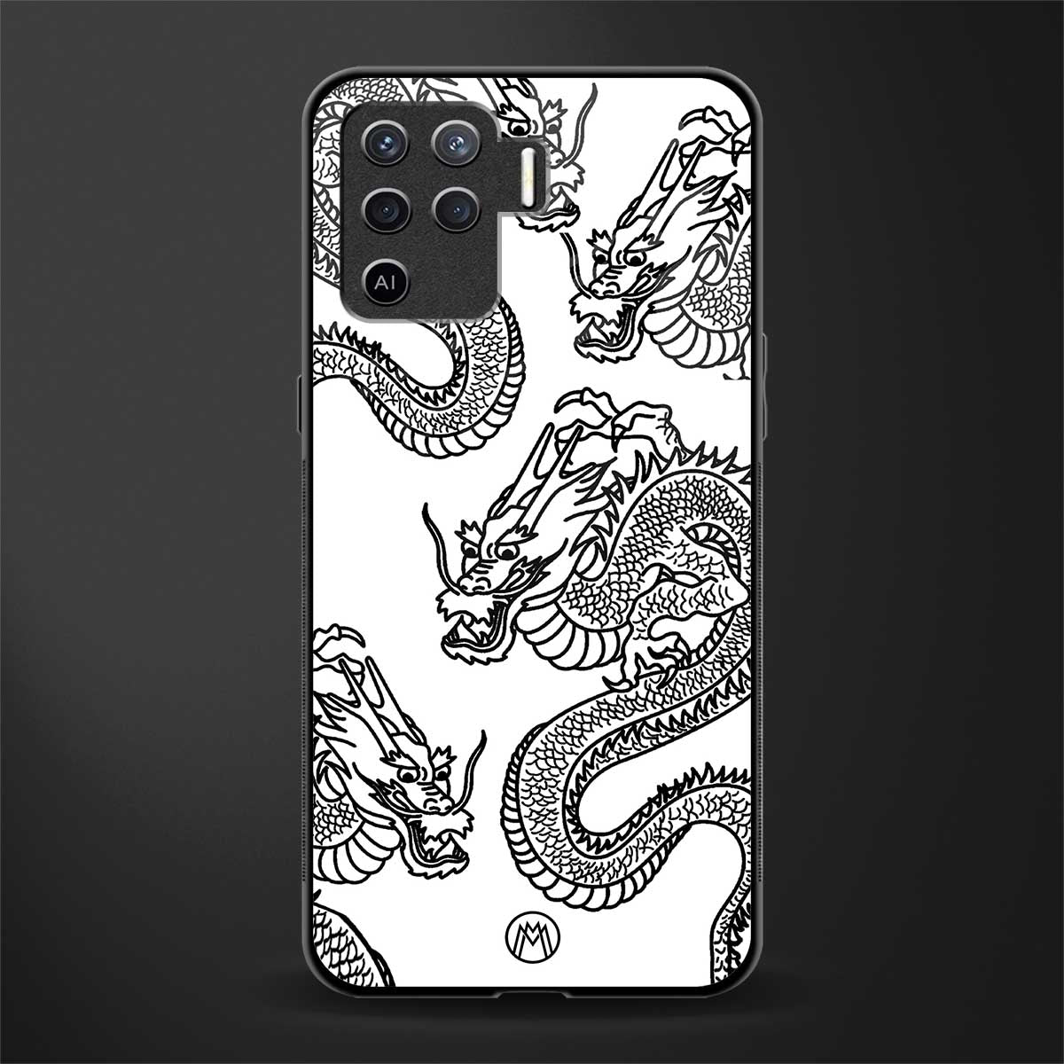 dragons lite glass case for oppo f19 pro image