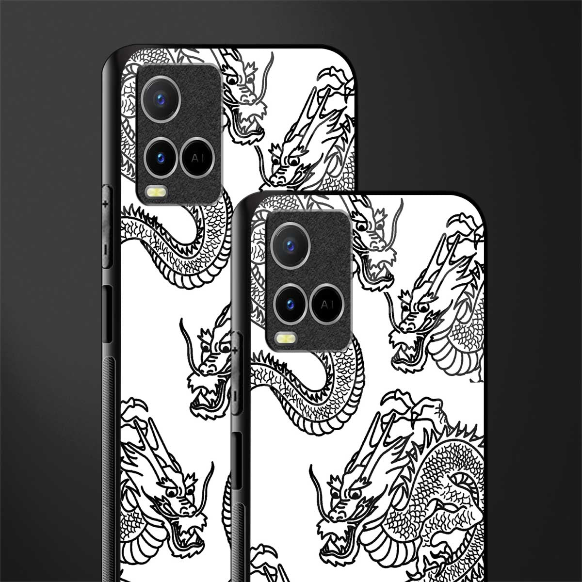 dragons lite glass case for vivo y21s image-2