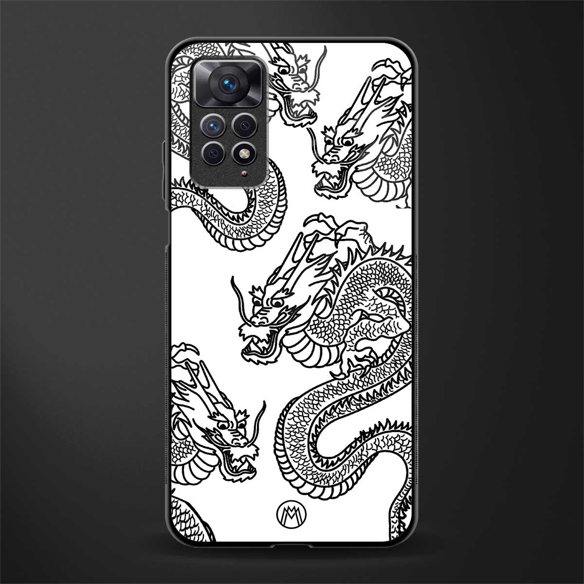 dragons lite back phone cover | glass case for redmi note 11 pro plus 4g/5g