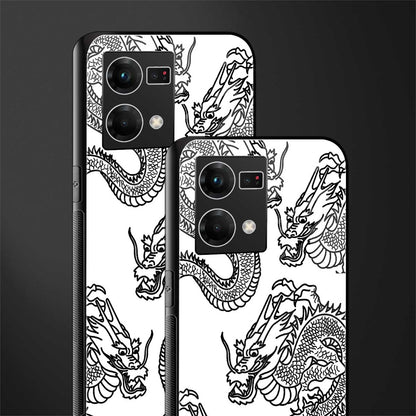dragons lite back phone cover | glass case for oppo f21 pro 4g