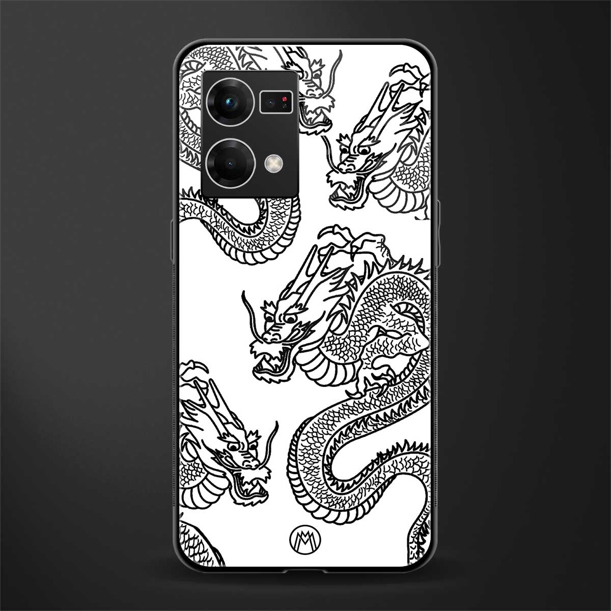 dragons lite back phone cover | glass case for oppo f21 pro 4g