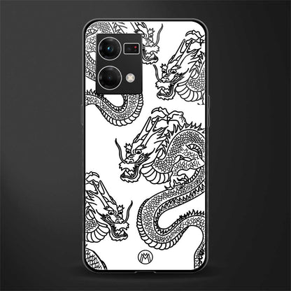 dragons lite back phone cover | glass case for oppo f21 pro 4g