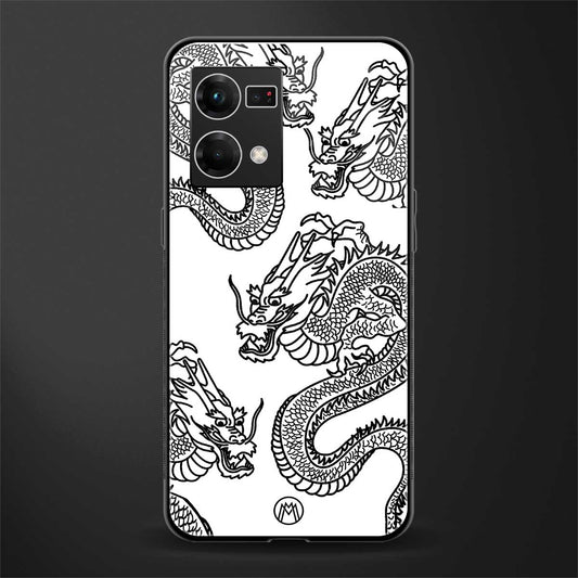 dragons lite back phone cover | glass case for oppo f21 pro 4g