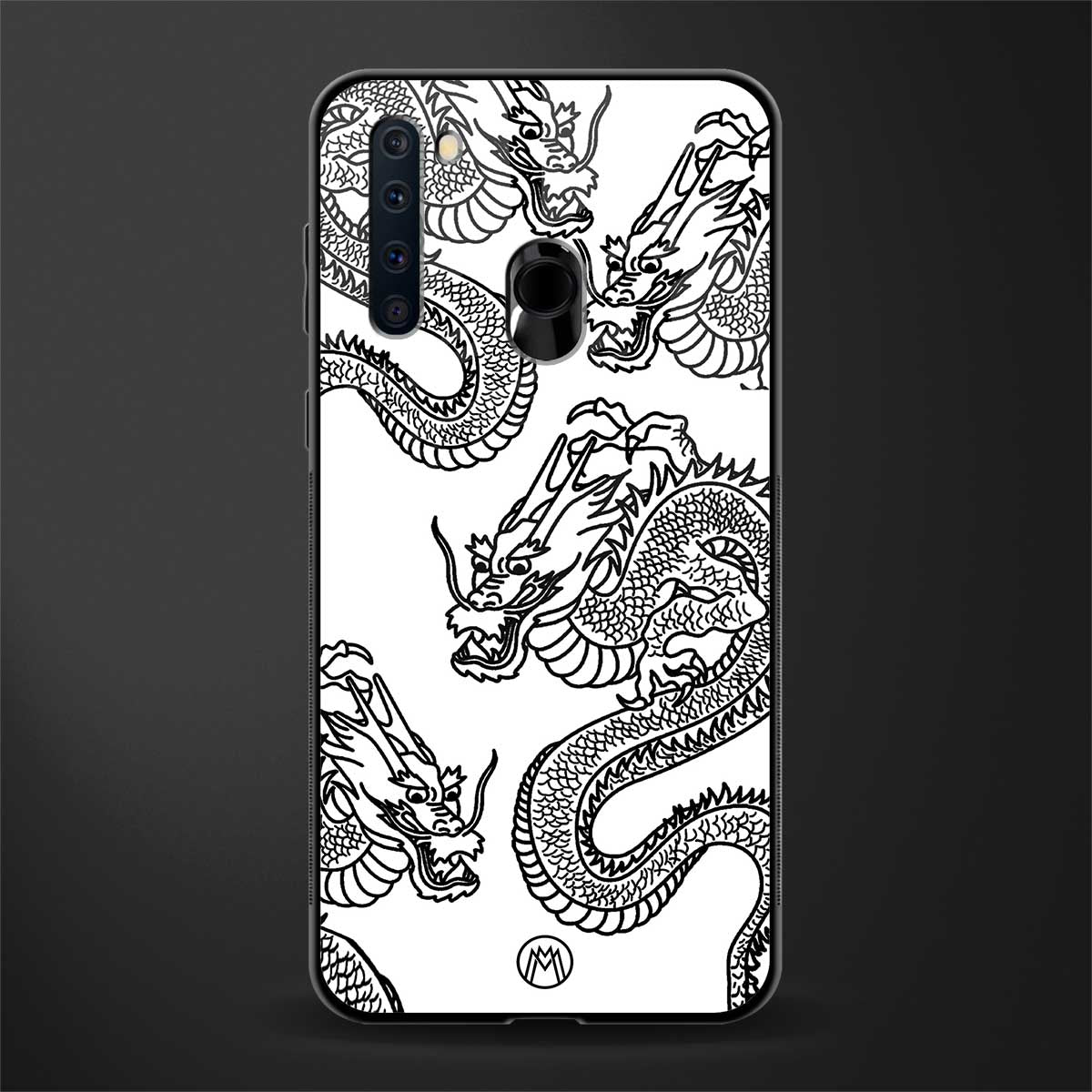 dragons lite glass case for samsung a21 image