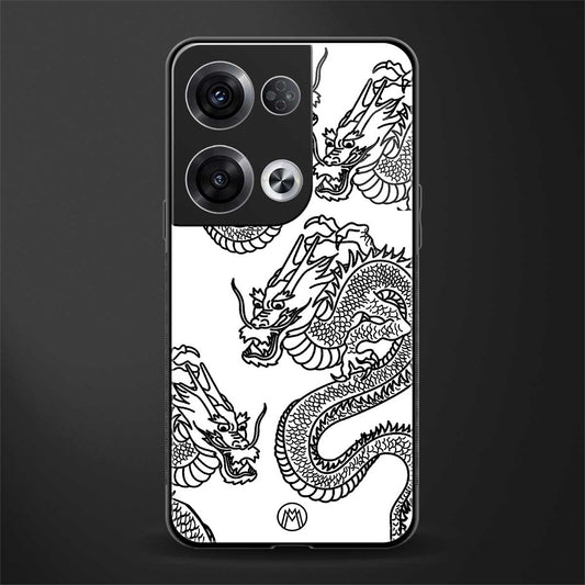 dragons lite back phone cover | glass case for oppo reno 8 pro