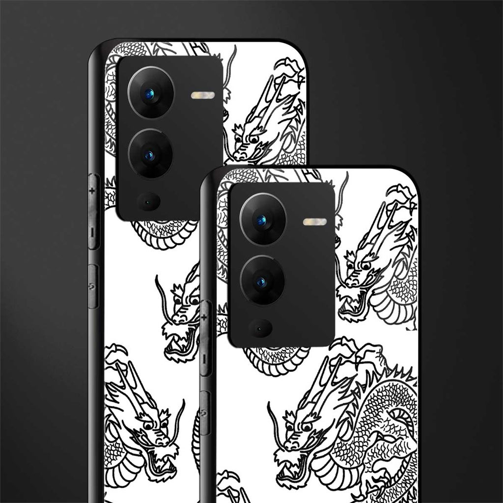 dragons lite back phone cover | glass case for vivo v25 pro 5g