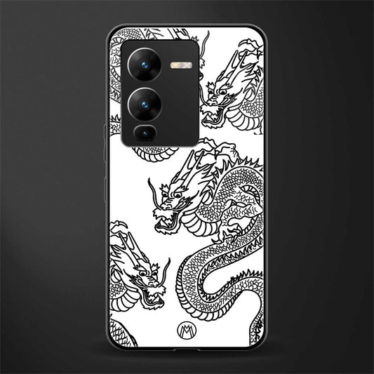 dragons lite back phone cover | glass case for vivo v25 pro 5g