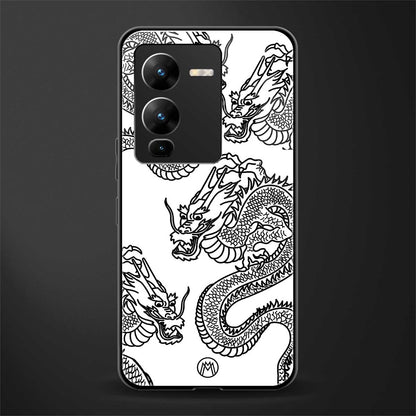 dragons lite back phone cover | glass case for vivo v25 pro 5g