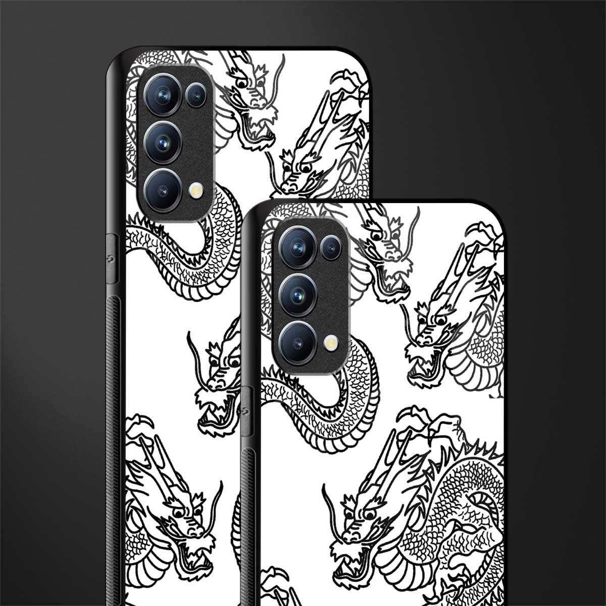 dragons lite back phone cover | glass case for oppo reno 5