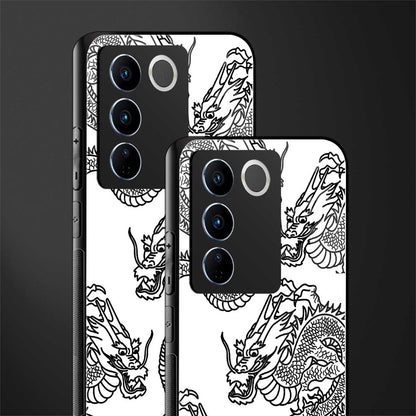 dragons lite back phone cover | glass case for vivo v27 pro 5g