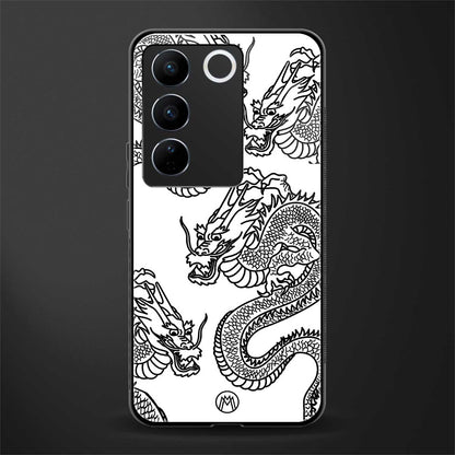 dragons lite back phone cover | glass case for vivo v27 pro 5g