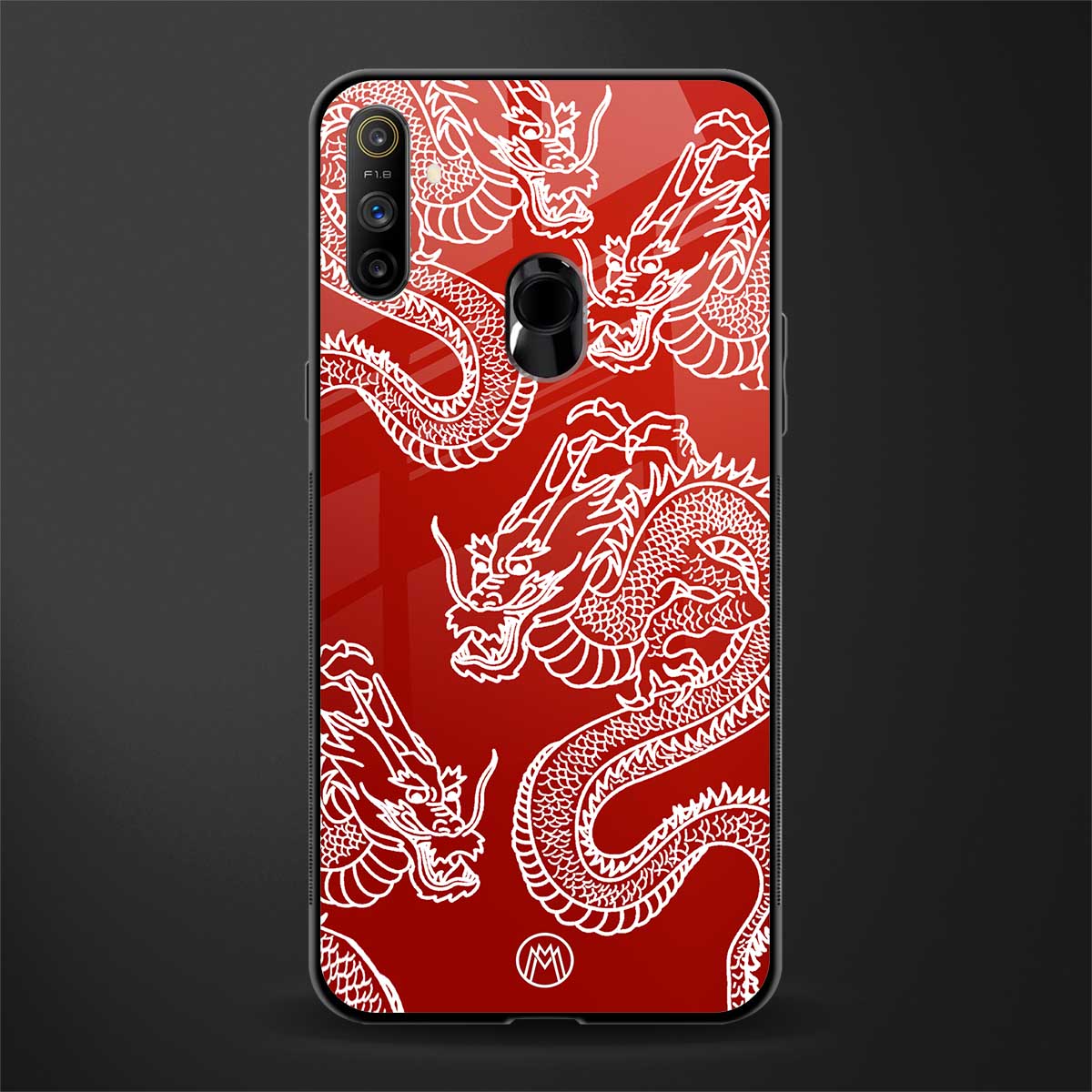 dragons red glass case for realme narzo 10a image