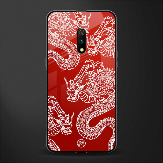 dragons red glass case for oppo k3 image