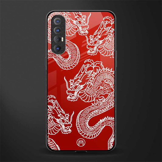 dragons red glass case for oppo reno 3 pro image