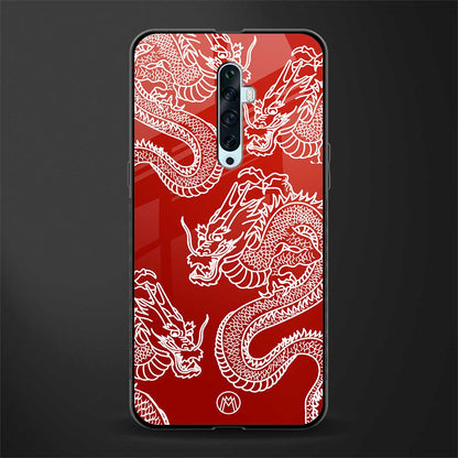 dragons red glass case for oppo reno 2z image