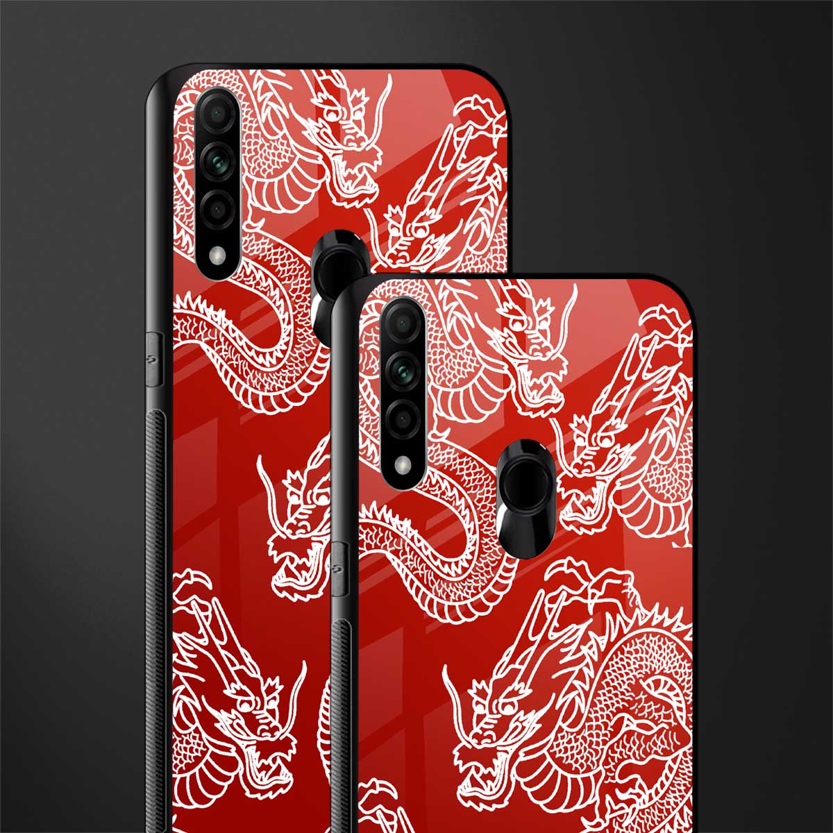 dragons red glass case for oppo a31 image-2