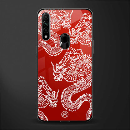 dragons red glass case for oppo a31 image