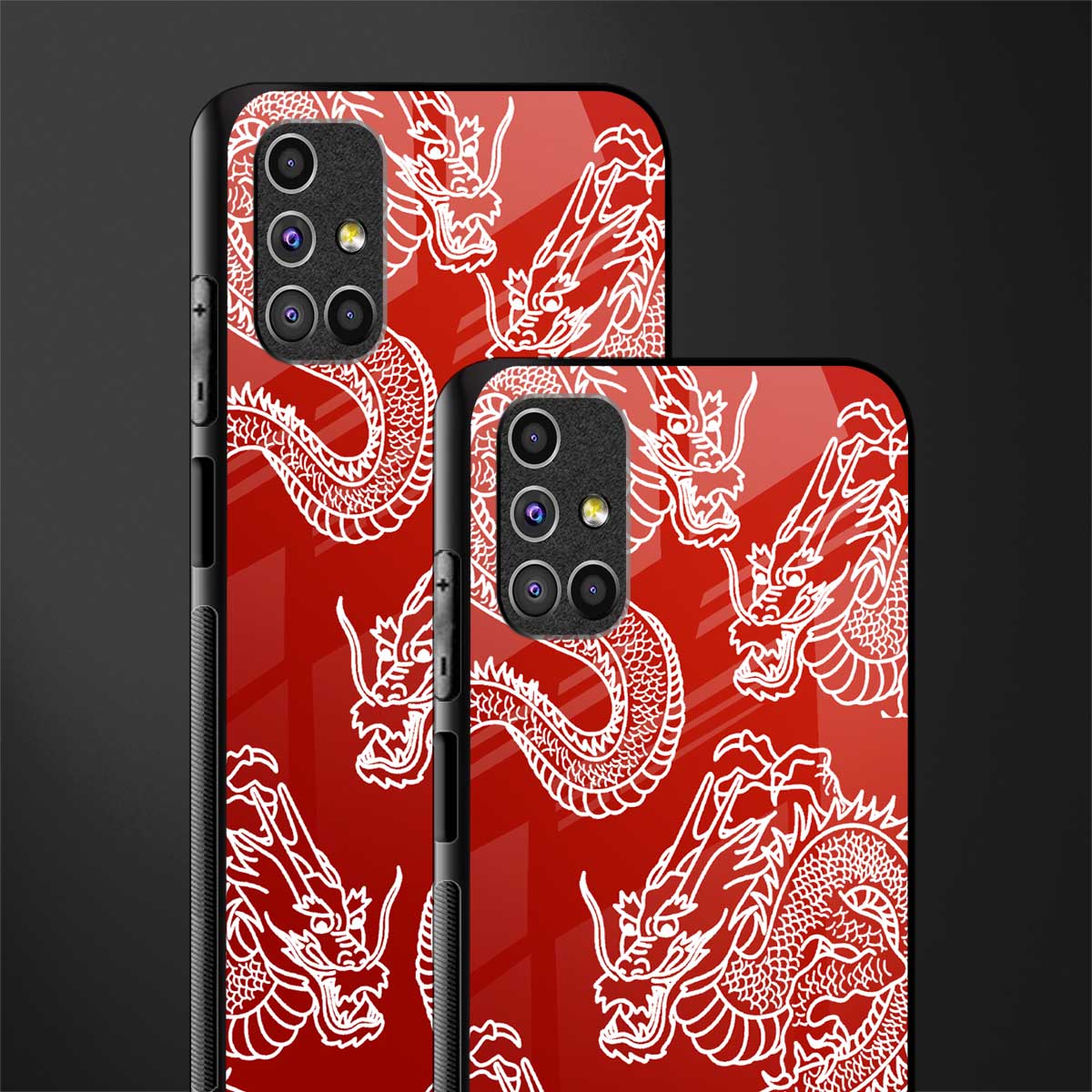 dragons red glass case for samsung galaxy m51 image-2