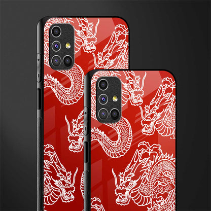 dragons red glass case for samsung galaxy m51 image-2